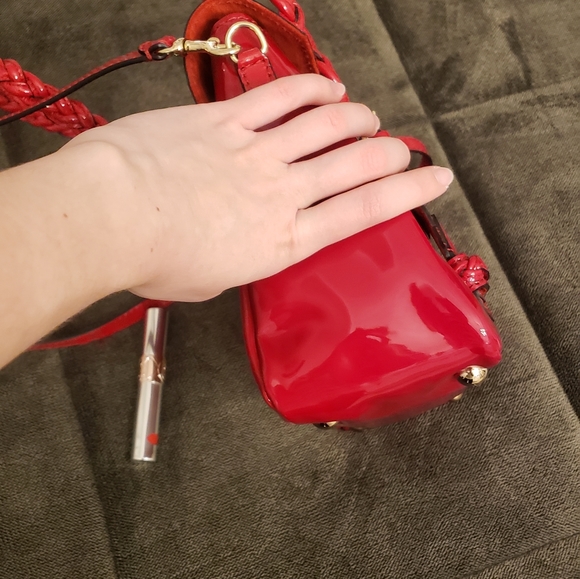 Valentino RED hand bag lacquer histore NEW - Picture 6 of 15